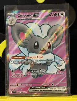 Pokemon TCG Cinccino EX 105/086 chaos rising Holo ultra rare Stage 1 English - Image 1