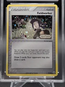 *SWIRL* Pokemon EX Legend Maker Fieldworker 73/92 Reverse Holo Stamped ACE 8 - Image 2