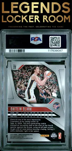 2024 Panini Prizm Wnba #22 Caitlin Clark PSA 8 - Image 2