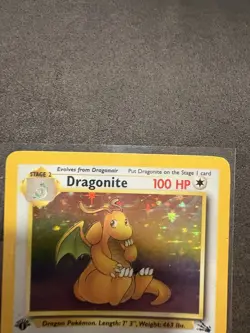 1ST EDITION DRAGONITE Fossil HOLO RARE WOTC Card #4 4/62 1999 Pokemon TCG Vtg - Image 2