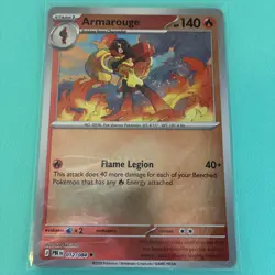 Armarouge 012/084 Rare Pitch Black Pokemon Reverse Holo Near Mint - Image 1