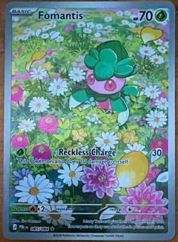 Pokemon TCG Fomantis 085/084 Illustration Rare Holo (Pitch Black) - Image 1