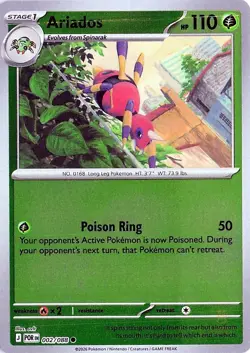 Ariados 002/088 REVERSE HOLO Perfect Order NM - Image 1