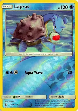 Lapras 17/68 REVERSE HOLO Hidden Fates NM - Image 1