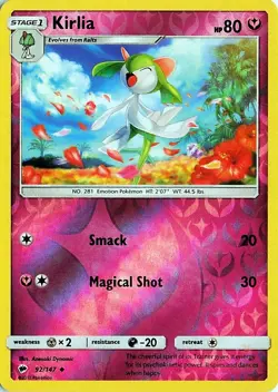 Kirlia 92/147 REVERSE HOLO Burning Shadows NM - Image 1