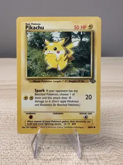 Pikachu Jungle Rare Non Holo WOTC Pokemon Card Vintage Kanto Classic - Image 1