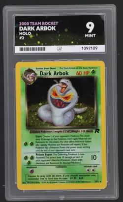 Dark Arbok 2/82 Ace 9 Team Rocket 2000 Vintage Holo Pokemon Card TCG Not PSA - Image 1
