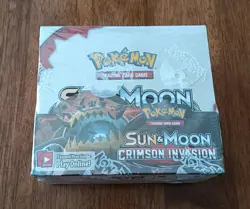 Crimson Invasion Sun & Moon Booster Box Pokemon TCG Sealed - Image 1