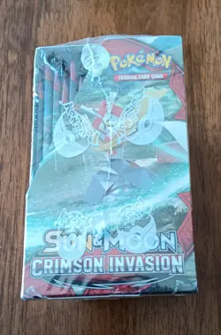 Crimson Invasion Sun & Moon Booster Box Pokemon TCG Sealed - Image 3