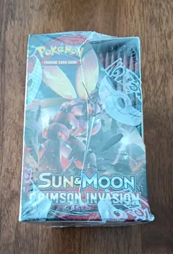Crimson Invasion Sun & Moon Booster Box Pokemon TCG Sealed - Image 4