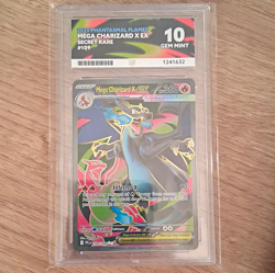 ACE Grading Pokemon TCG Mega Charizard X EX 109/094 Secret Rare Foil - Image 1