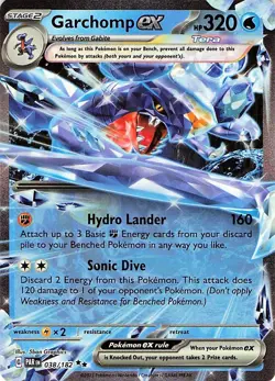 Garchomp ex - 038/182 - Ultra Rare HOLO - SV04: Paradox Rift - NM - Image 1