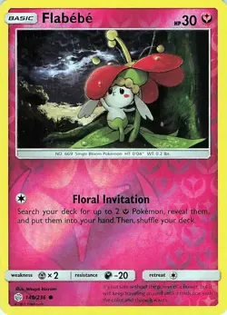 Flabebe 149/236 - REVERSE HOLO - SM - Cosmic Eclipse - NM - Image 1