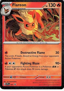 Flareon - (Cosmos Holo) 167 - HOLO - SV: Scarlet & Violet Promo Cards - NM - Image 1