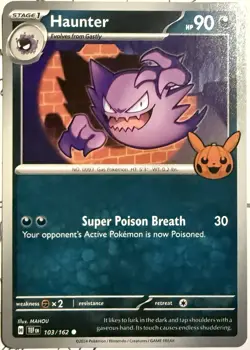 Haunter Pokemon Card Trick or Trade Temporal Forces TCG 103/162 Scarlet & Violet - Image 1
