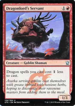 Dragonlord's Servant 138 Dragons of Tarkir Uncommon Magic: The Gathering NM - Image 1
