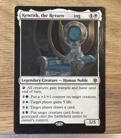 Kenrith, the Returned King (Altered) Hand-Painted MTG Card. Original one of one - Image 1