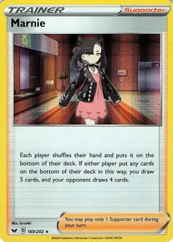 Marnie 169/202 - HOLO - SWSH01: Sword & Shield Base Set - NM - Image 1