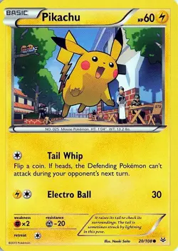 Pikachu 20/108 Roaring Skies Pokemon NM - Image 1
