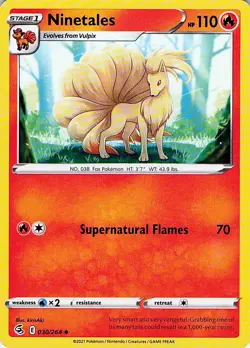 Ninetales 030/264 Fusion Strike - MID ERA - Pokemon NM - Image 1