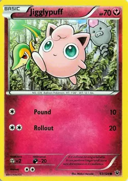 Jigglypuff 65/124 Fates Collide Pokemon NM - Image 1