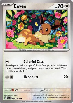 Eevee 050/064 Shrouded Fable Pokemon NM - Image 1