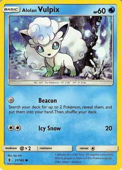 Alolan Vulpix 21/145 Guardians Rising - MID ERA - Pokemon NM - Image 1