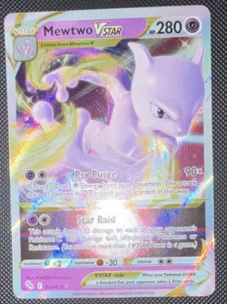 Pokemon TCG Mewtwo VSTAR 031/078 Pokemon GO Holo Rare English 2022 280HP - Image 2