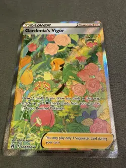 Gardenia's Vigor GG61/GG70 Crown Zenith Galarian Gallery HOLO NM Pokemon Card - Image 1