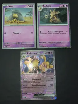 Pokemon 151 Set Abra 063 Kadabra 064 Alakazam Ex 050 Promo Holo Foil Ita Lot - Image 2