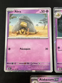 Pokemon 151 Set Abra 063 Kadabra 064 Alakazam Ex 050 Promo Holo Foil Ita Lot - Image 4