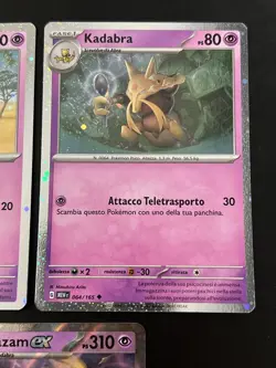 Pokemon 151 Set Abra 063 Kadabra 064 Alakazam Ex 050 Promo Holo Foil Ita Lot - Image 5