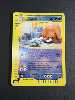 Pokemon Piloswine Set Skyridge Eng 24/144 Rare Holo REVERSE Rare Foil - Image 2