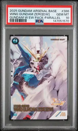 PSA 10 - Wing Gundam Zero PR-386 Promo Parallel Alt Art Gundam Arsenal Base JP - Image 1