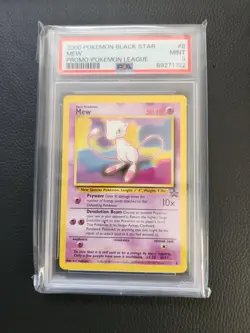 Pokemon 2000 Black Star Promo Pokemon League MEW #8 PSA 9 Mint RARE - Image 1