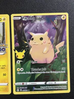 (2) Pikachu Pokemon TCG Cards Celebrations #5 & GO! #SWSH234 Cosmos Holo. 1 - Image 3