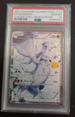 Pokemon 2021 Celebrations Reshiram PSA 10 - Image 1
