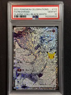 2021 POKEMON CELEBRATIONS CLASSIC COLLECTION #113 FA/RESHIRAM CLASSIC PSA 10 - Image 1