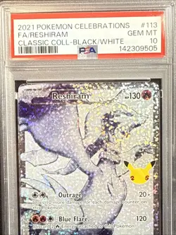 2021 POKEMON CELEBRATIONS CLASSIC COLLECTION #113 FA/RESHIRAM CLASSIC PSA 10 - Image 3
