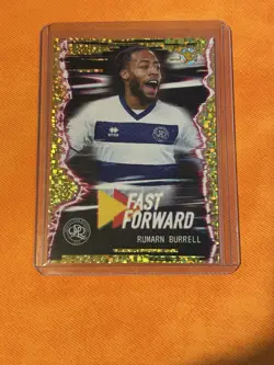 Panini Football EFL 2026 QPR Rumarn Burrell Fast Forward Pixel Storm Gold /5 - Image 1