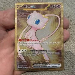 Mew ex 205/165 Metal Black Star Promo Pokemon 151 Holo Hyper Rare Card TCG - Image 1