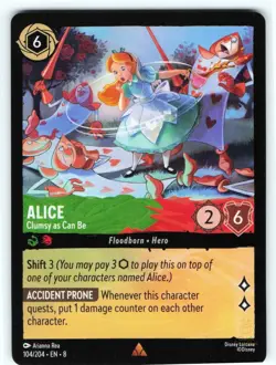 Alice - Clumsy as Can Be 104/204 Reign of Jafar Lorcana NM - Image 1