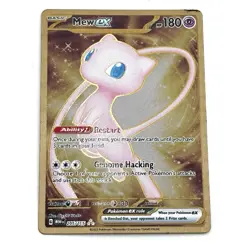 Pokemon TCG Scarlet & Violet 151 Gold Mew UPC Promo Metal Card 205/165 - Image 1