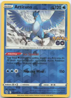 Articuno 024/078 Reverse Holo Pokemon GO Pokemon Card NM - Image 1