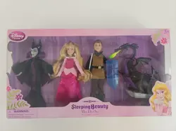 Sleeping Beauty Disney Mini Doll Set Aurora, Prince Phillip, Maleficent, Dragon - Image 1
