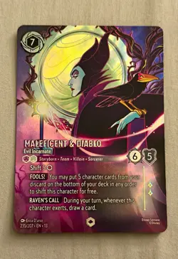 Disney Lorcana TCG Maleficent & Diablo Evil enchanted attack of the vine - Image 1