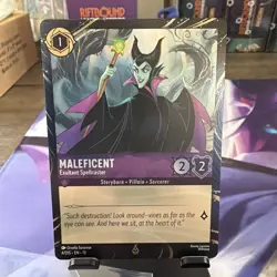 Disney Lorcana Maleficent Exultant Spellcaster 4/D15 Foil Chase Promo - Image 1