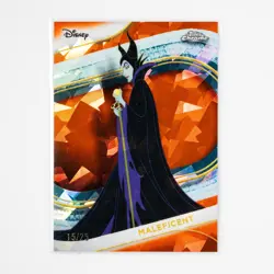 2025 Topps Disney Chrome MALEFICENT #119 Orange Sapphire Refractor 15/25 - Image 1