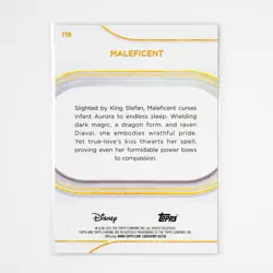2025 Topps Disney Chrome MALEFICENT #119 Orange Sapphire Refractor 15/25 - Image 2