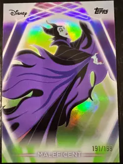 2026 Topps Disney Neon MALEFICENT Green Refractor /199 CNE-100 Villains - Image 1
